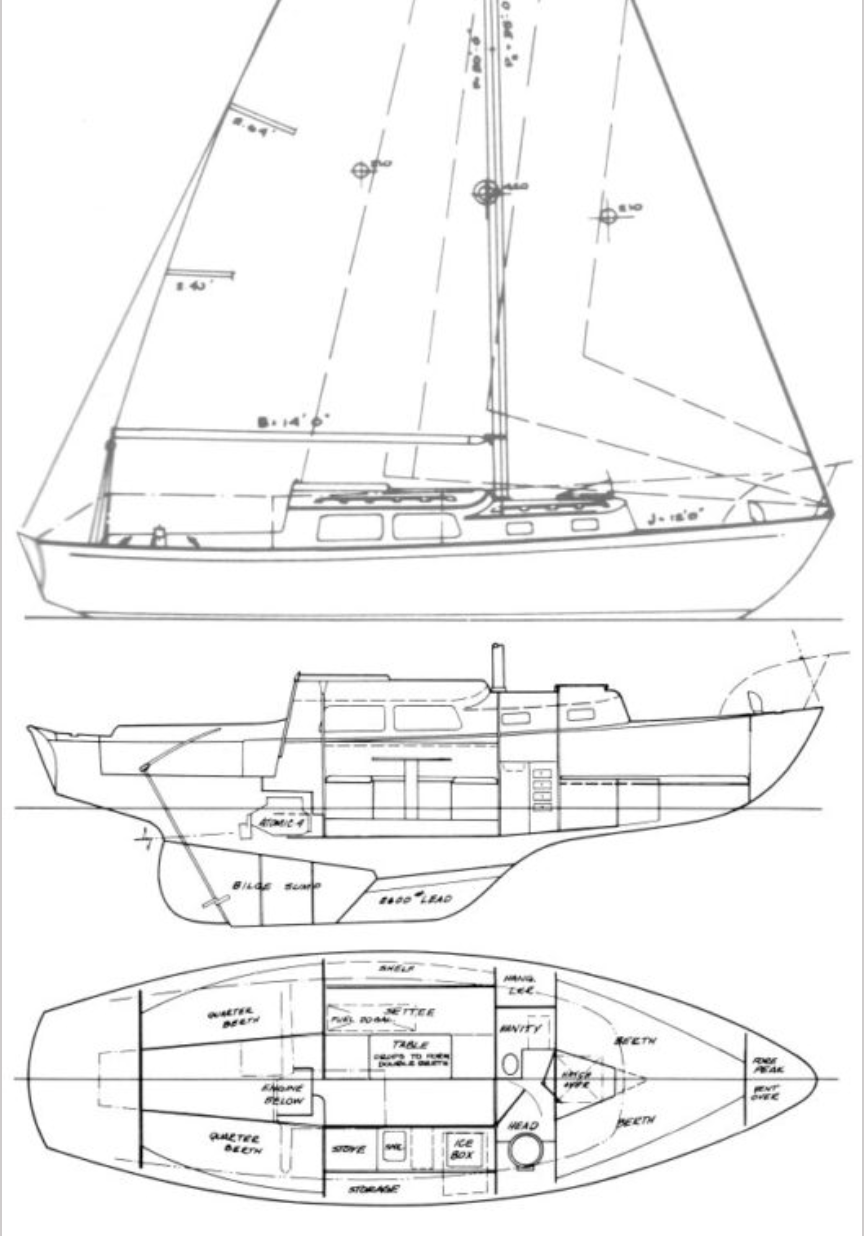 Cal 30 sailboat
