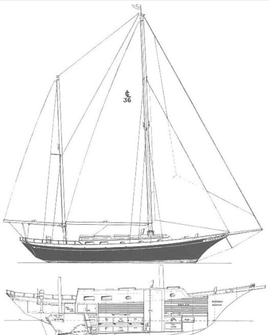 Cheoy Lee Clipper 36 sailboat