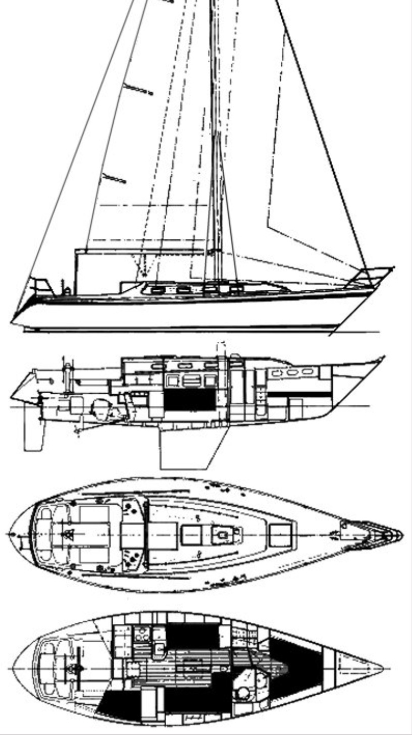 CS 36 Traditional sailboat